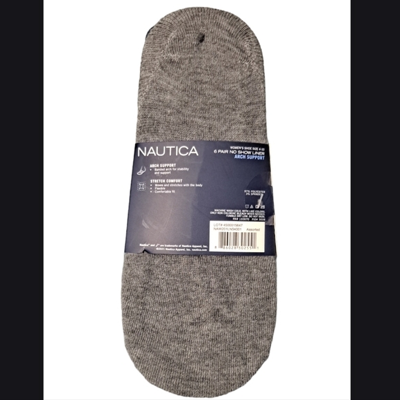 20% Off Nautica Women's Socks - No Show Arch Support (6 Pack) - Picture 2 of 6